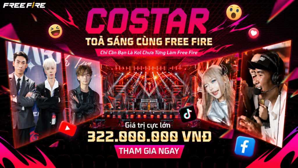 Chương Trình CO-STAR FREE FIRE – Kết nối và phát triển cộng đồng Nhà Sáng Tạo Free Fire